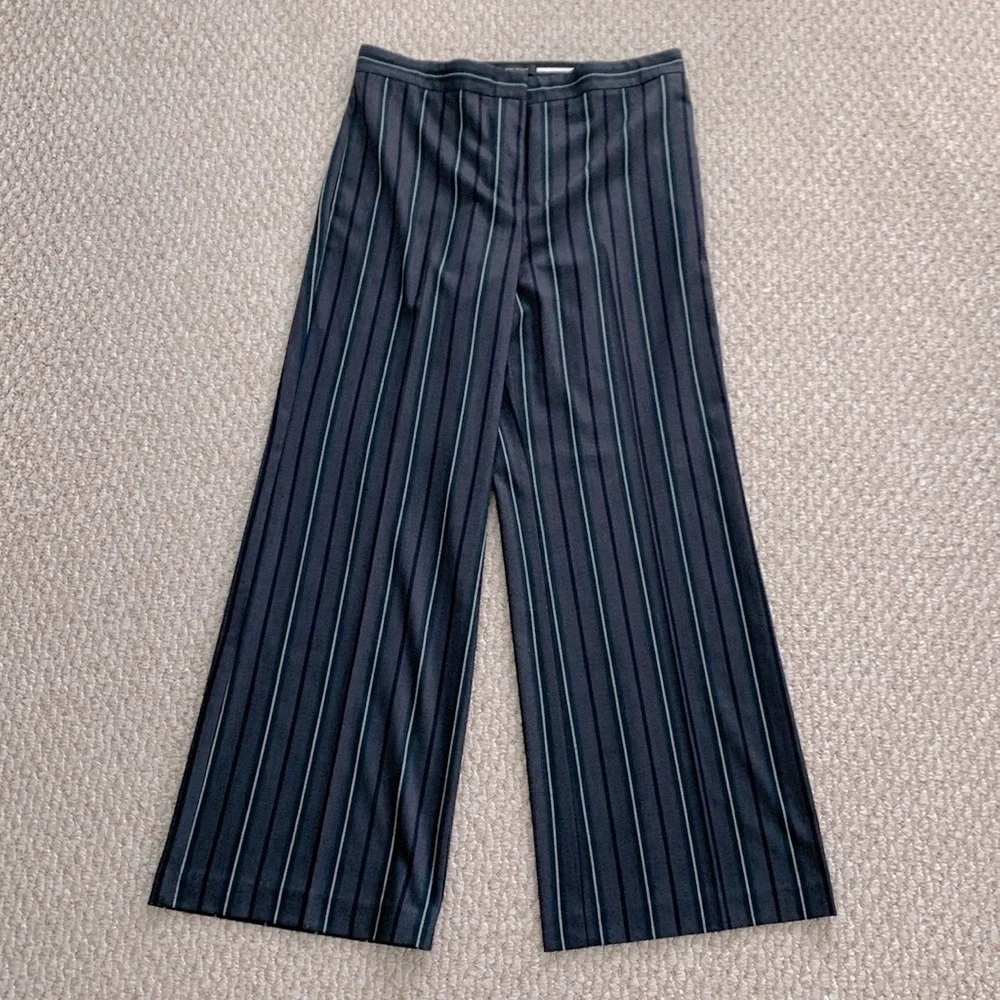 Ann Taylor Stripe High Waist Wide Leg Pant
